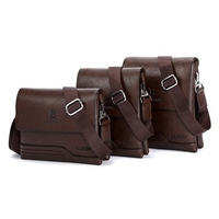 Men PU Leather Crossbody Bag Business Bag Messenger Bag