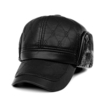 Men PU Leather Earflap Earmuffs Baseball Cap Casual Thicken Warm Winter Hat