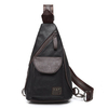Men PU Waterproof Crossbody Bag Capacity Leisure Shoulder Bag Chest Bag