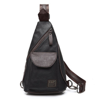 Men PU Waterproof Crossbody Bag Capacity Leisure Shoulder Bag Chest Bag