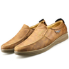 Men Pure Color Rivet Decoration Flat Slip On Loafers Business Casual Shoes