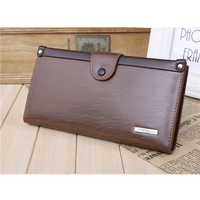 Men Retro Business Casual Long Wallet Card Holders Purse