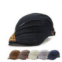 Men Retro Cotton Beret Cap Casual Outdoor Sun Visor Forward Hat