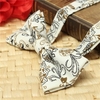 Men Retro Cotton Linen Bowtie Bow Tie Floral Flower Rose Mens Pre-Tie
