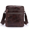 Men Retro Genuine Leather Crossbody Bag Business Shoulder Oil Wax Cowhide Shoulder Bag