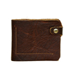 Men Retro Genuine Leather Short Wallet Card Holder Handbag