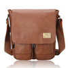 Men Retro PU Leather Business Casual Shoulder Crossbody Bag Briefcase