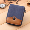 Men Retro PU Leather Wallets Card Holders Zipper Money Bags