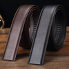 Men Second Floor Cowhide Black Brown Business Belt Body Without Buckle