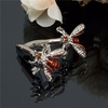 Men Silver Cufflinks Bee Crystal Pattern Wedding Gift Suit Shirt Accessories