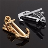 Men Silver Tie Clip Anchor Shape Necktie Tie Clip Bar Clasp