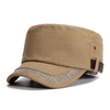 Men Simple Cotton Flat Roof Trucker Hats Outdoor Sports Sunshade Ventilation Holes Baseball Cap