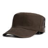 Men Simple Durable Cotton Military Hat Outdoor Travel Casual Anti-UV Flat Cap