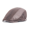 Men Snake Skin Pattern Cotton Beret Cap Buckle Adjustable Cabbie Gentleman Hat