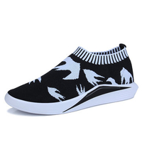 Men Strech Knitted Fabric Breathable Sneakers Sport Casual Trainers