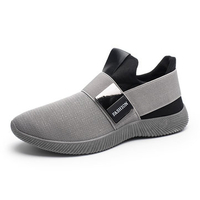 Men Stretch Mesh Fabric Elastic Panels Metal Decoration Sport Running Sneakers