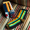 Men Stripe Mixed Color Socks Cotton Middle Tube Tide Warm Casual Socks