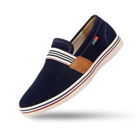Men Suede British Style Suede Lazy Slip On Flat Casual Driving Loafers