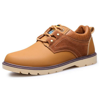 Men Suede Splicing Metal Eyelets Lace Up Casual Work Shoes