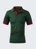 Men Summer Cotton Blend Giraffe Turn-down Collar Short Sleeve T-Shirt Polo Shirt