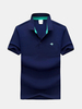 Men Summer Polo Shirt 6 Colors Embroidery Solid Color Turn-down Collar Short Sleeve T-shirt