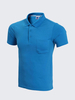 Men Summer Polo Shirt Multicolor Turn-down Collar Front Pocket Short Sleeve T-shirt