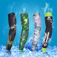 Men Summer Sweat Riding Arm Sleeves Breathable Soft Cycling Sun Shade Protection Arm
