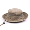 Men Summer Washed Cotton Visor Bucket Hats Outdoor Fisherman Climbing Mesh Sunshade Cap