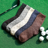 Men Thicken Cashmere Warm Socks Classic Dashed Line Diamond Lattice Tube Socks