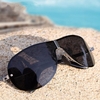 Men UV400 Polarized Polit Rimless Sunglasses Outdoor Driving Sports Glasses Eyewears