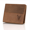 Men Vintage Business Genuine Leather Cowhide Short Cards Holders Wallet Money Bag