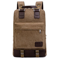 Men Vintage Canvas Backpack Casual Hiking Travel Shoulder Bags