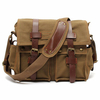 Men Vintage Canvas Crossbody Bag Military Large Shoulder Bag