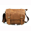 Men Vintage Genuine Leather Casual Crossbody Bag Retro Leisure Shoulder Bag
