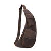 Men Vintage Genuine Leather Chest Bag Casual Outdoor Crossbody Bag