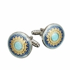 Men Vintage Gold Silver Cufflinks Enamel Sunflower Wedding Party Gift Shirt Suit Accessories