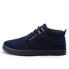 Men Warm Seude Casual Shoes Soft Round Toe Lace Up Flat Shoes