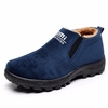 Men Winter Solid Color Cotton Inside Bottom Keep Warm Ankle Boots