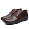 Men Winter Warm Leather British Style Lace Up Boots