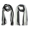 Men Winter Warm Striped Fringed Knit Wool Soft Long Scarf Classic Tassel