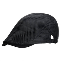 Men Women Beret Forward Cap Breathable Mesh Cap Peaked Cap