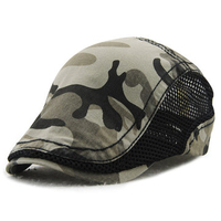 Men Women Camouflage Mesh Cotton Beret Cap Camo Newsboy Gorras Visors Sun Hat