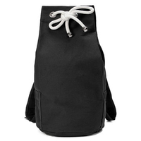 Men Women Canvas Casual Bucket Draw String Large Capacaity Backpack