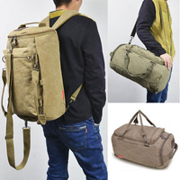 Men Women Canvas Multifunctional Big Travel Outdoor Portable Shoulders Crossbody bag Backpack
