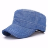 Men Women Casual Plain Denim Jean Adjustable Flat Cap Outdoor Sun Visor Hats