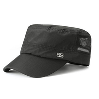 Men Women Classic Army Plain Flat Hat Cadet Military Mesh Baseball Cap