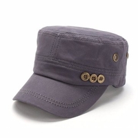 Men Women Classic Army Plain Vintage Hat Cadet Military Flat Baseball Cap