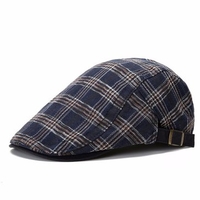 Men Women Classic Checks Plaids Driving Beret Cap Flat Cabbie Newsboy Hat