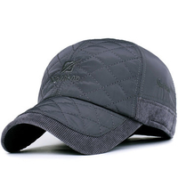 Men Women Corduroy Earflap Baseball Cap Adjustable Earmuffs Golf Outdoor Sports Hat