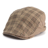 Men Women Cotton Blend Vintage Beret Cap Cabbie Newsboy Flat Plaid Hat Gatsby Driver hat
